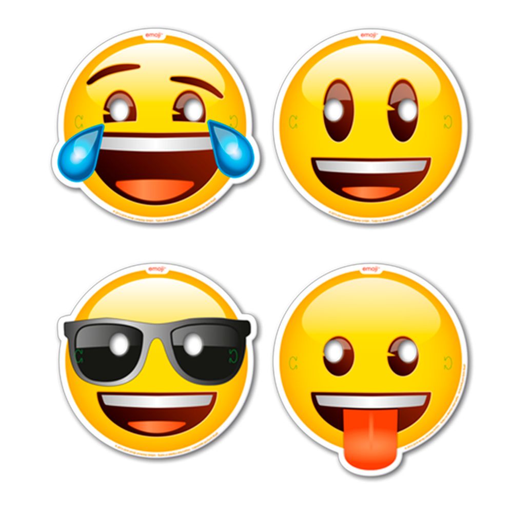 Máscara Emoji 08 unidades maxfesta
