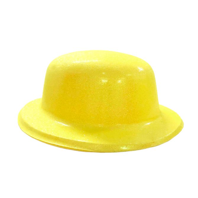 Chapéu Coquinho Gliter Amarelo Neon - maxfesta