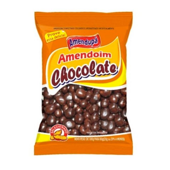 Amendoim Sabor Chocolate Amendupã 100g - Maxfesta