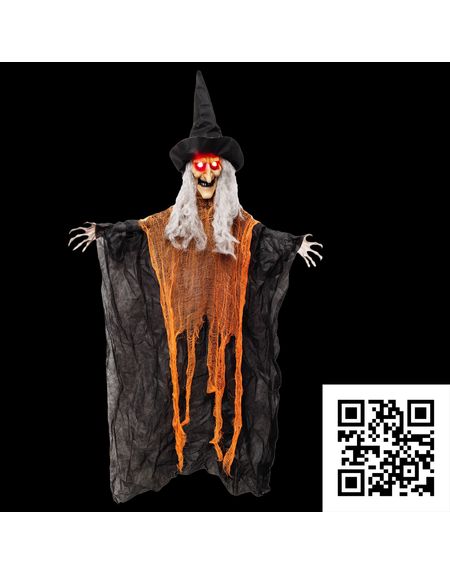 Decoração Halloween Bruxa Assustadora Eletronica Com Movimento e