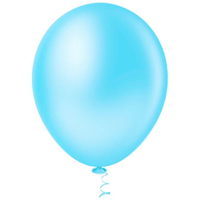 Balão 16 Liso Azul Claro - 12 unidades