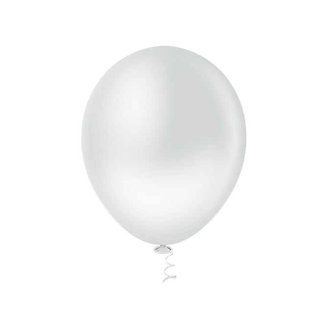 Balão 5 Liso Branco - 50 unidades