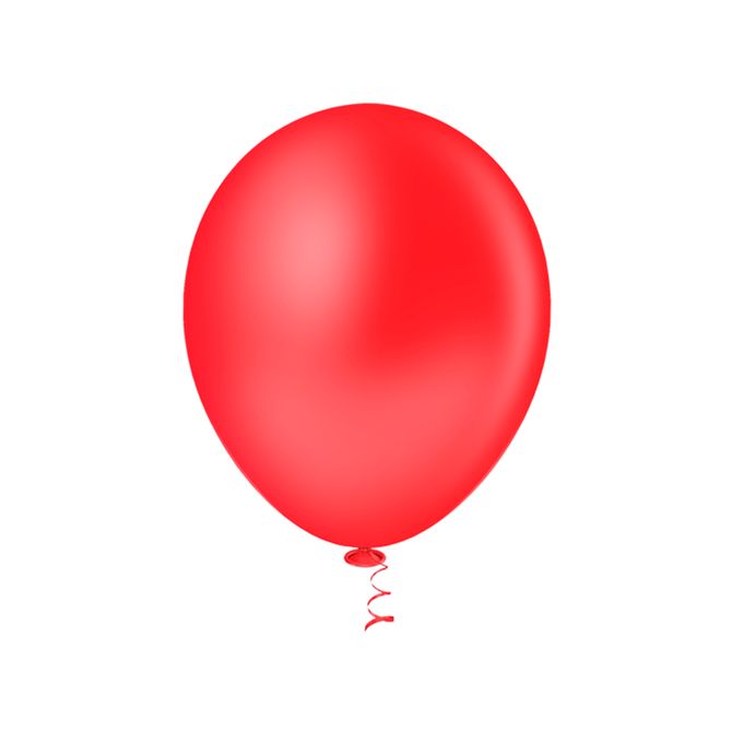 Balão 5 Liso Vermelho - 50 unidades