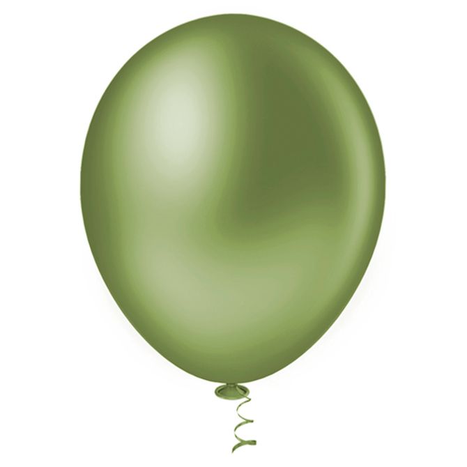 Balão 9 Liso Verde Militar - 50 unidades