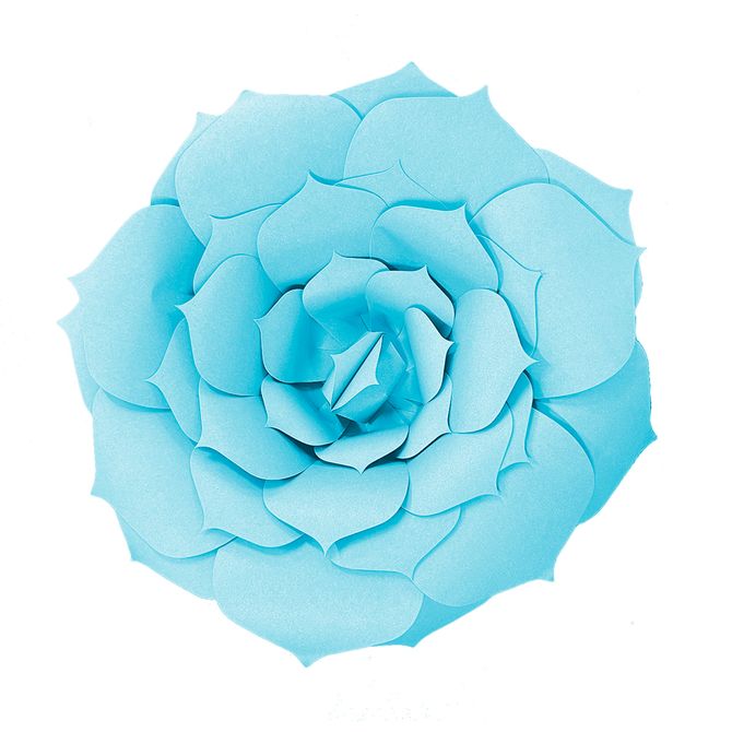 Flor de Papel 25cm - Azul Claro