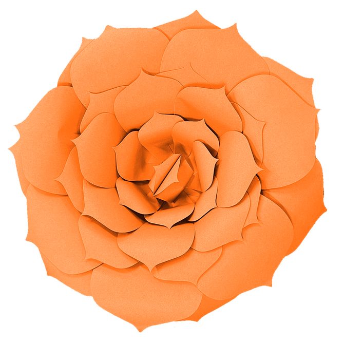 Flor de Papel 35cm - Laranja